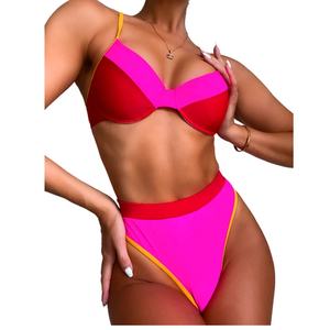 En gros Taille Haute Maillots <span class=keywords><strong>De</strong></span> Bain 2 Pièces <span class=keywords><strong>Rose</strong></span> <span class=keywords><strong>Fluo</strong></span> <span class=keywords><strong>Maillot</strong></span> <span class=keywords><strong>De</strong></span> Bain Femme Sexy Bikini - Product Image 1