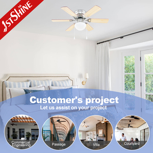 Ventilateur de plafond décorative 3 en 1, 6 lames mdf, avec moteur ac, kit de lampes, meilleures ventes - Product Image 6