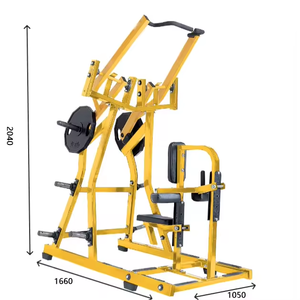 Studio Commercial Iso Lateral Front <span class=keywords><strong>Lat</strong></span> <span class=keywords><strong>Pull</strong></span> <span class=keywords><strong>Down</strong></span> Split Plate Loaded Equipo de entrenamiento Serie de martillo de tubo cuadrado estándar - Product Image 1