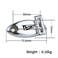 Quincaillerie d'amarrage pour yacht en acier inoxydable 316, avec poignée à sangle à fente large pour montage sur pont, base de montage assortie et finition polie
