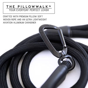 定制徽标高级训练超柔软尼龙绳狗牵引绳，带航空铝制登山扣 - Product Image 2