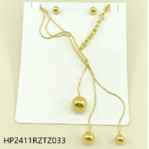 Set di gioielli Vintage retrò da donna in rame placcato oro accessori per feste Casual abbinati accessori Casual Vintage - Product Image 1