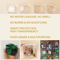 Boîte à pâtisserie carrée en plastique PS transparent, avec couvercle, vente en gros, directement de l'usine