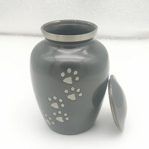Urna Funeraria per Animali Domestici con Impronte di Zampe di Gatto e Cane in Lega di Alluminio, Urna per Cremazione di Animali Domestici - Product Image 3