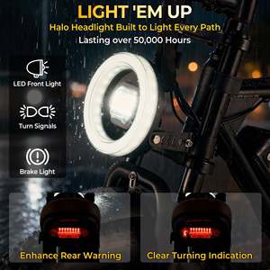 จักรยานไฟฟ้า <span class=keywords><strong>Momo</strong></span> ยางใหญ่ 750W 20 นิ้ว สไตล์เรโทร โช้คอัพเต็มระบบ แบตเตอรี่ลิเธียม มอเตอร์ดุมล้อหลัง ปลั๊กยุโรป สำหรับขับขี่ออฟโรด - Product Image 3