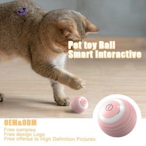 Vendita calda tutto il Design interattivo Smart Ball con accessori di coda rotolamento sul tappeto veloce indistruttibile giocattoli per gatti intelligenti