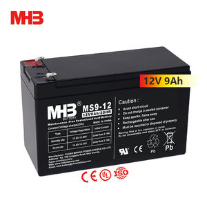 แบตเตอรี่ Mhb MS9-12 แบบไม่ต้องบำรุงรักษา ชนิดตะกั่วกรดปิดผนึก VRLA สำหรับระบบสำรองไฟ (UPS) แบบ AGM <span class=keywords><strong>12V</strong></span> 9ah 20hr ชาร์จได้ ใช้สำหรับระบบไฟฉุกเฉิน - Product Image 1