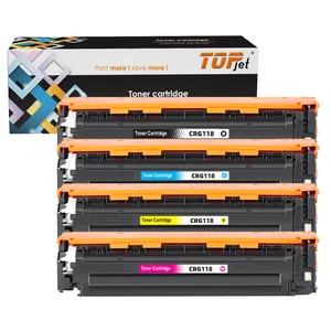 Topjet CRG118 CRG318 CRG418 CRG718 컬러 토너 카트리지 CRG 118 318 418 718 캐논 LBP7200c MF8350CDN 프린터 호환 가능