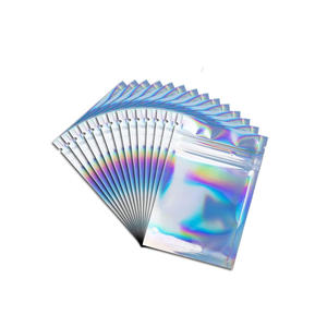 Shiny Holographic <b>Mylar</b> <b>Bags</b> For Secure Storage Resealable Design Ideal For Food Coffee Snacks And Creative Packaging Use - Product Image 2