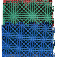 Plancher suspendu moderne en PP de 25x25cm, antidérapant et résistant à l'usure pour escalier, garage, sous-sol, salle de sport, avec installation par verrouillage par clic