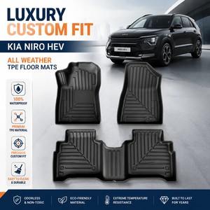 Tapis de sol de voiture SONSANG TPE pour <span class=keywords><strong>Kia</strong></span> <span class=keywords><strong>Niro</strong></span> HEV 2026 – Fournisseur d'usine OEM – Tapis de sol de voiture sur mesure toutes saisons, imperméables et antidérapants - Product Image 1