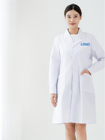 Tenues de travail médicales pour femmes grandes tailles, blouses d'infirmière à manches longues et courtes, gowns d'isolement jetables/réutilisables, blouses de laboratoire hospitalières