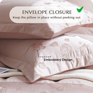 Thanh Lịch Nhà Máy Sang Trọng <span class=keywords><strong>Jacquard</strong></span> 400TC Bộ Đồ Giường <span class=keywords><strong>S</strong></span>áu Mảnh Thiết Lập Thân Thiện Với Môi <span class=keywords><strong>S</strong></span>ợi Vàng Thêu 100% Polyester Fibre Hộp Quà Tặng - Product Image 4