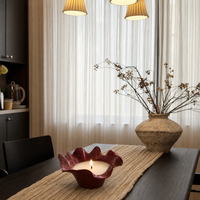 Vintage Opulente Dekorative Keramik-Duftkerze in Unregelmäßiger Form für Esstisch-Mittelstücke und Dekoration