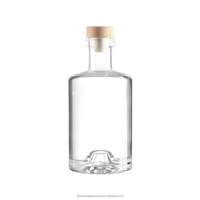 Bouteille vide en verre de 250 ml en forme d'animal pour vodka, gin, whisky, rhum, tequila, liqueur, spiritueux, avec bouchon