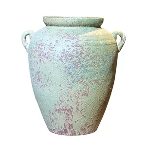 Stile stagionale Inc moderno vaso in ceramica Wabi-Sabi intagliato all'ingrosso antico vaso in ceramica per regalo di nozze