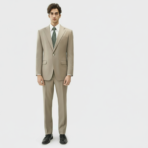 Мужской деловой костюм-двойка на заказ – приталенный, флисовый, с цветочным узором, зимний, дышащий, для офиса, формальный - Product Image 1