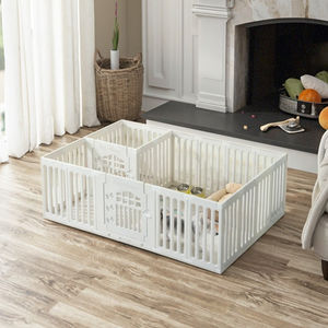 10 + 2 80*120*60 सेमी आधुनिक प्लास्टिक खरगोश प्लेपेन आसानी से फोल्डेबल असेंबल किया जाता है - Product Image 1