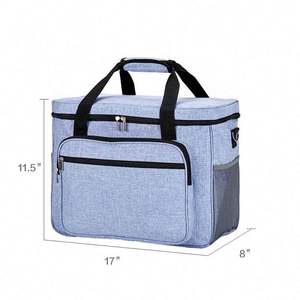 Échantillon gratuit Sac de rangement pour accessoires de machine à coudre imperméable personnalisé Sac de transport pour machine à coudre avec rembourrage amovible - Product Image 4