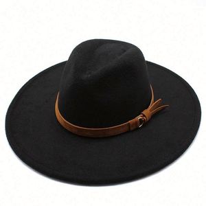 Venta al por Mayor de Sombreros Fedora de Ala Ancha de 9.5 cm con Estampado de Serigrafía Personalizado para Otoño e Invierno, para Mujeres y Hombres, Moda - Product Image 1