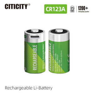 CITICITY Batería recargable de iones de litio CR123A, paquete de 4, 3 V, 860 mAh, alta potencia para dispositivos de seguridad, linternas, alarmas - Product Image 2