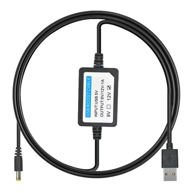 USB to DC Booster Cable 5V to 9V 12V Power Cable