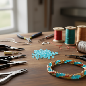 Ilan Abalorios Perline Biconiche Sfaccettate Blu Chiaro 8mm 15g - Product Image 3