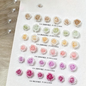 Paso Sico 50 piezas/bolsa Resina de Alta Calidad Flores de Rosa de Simulación 3D Primavera Tamaños Mixtos Colores Vintage Camelia Accesorios para Uñ<span class=keywords><strong>as</strong></span> - Product Image 2