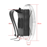 Sac à dos portable HD 42cm avec ventilateur d'affichage hologramme 3D LED Nouvel équipement publicitaire Sac à dos projecteur holographique 3D