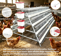 Cage à volailles de type A, empilable, pour maximiser l'espace d'élevage, équipement galvanisé pour poules pondeuses