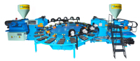 Machine de moulage par injection de semelles de chaussures en PVC à 24 stations rotatives automatiques 1 2 3 couleurs WINSTEEL à moteur, prix abordable
