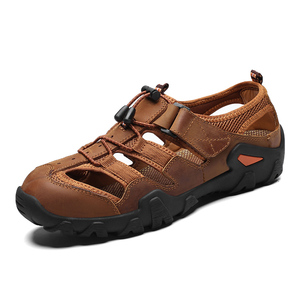 <span class=keywords><strong>Sandali</strong></span> Estivi da <span class=keywords><strong>Uomo</strong></span> in Vera Pelle, Scarpe Casual Antiscivolo per Esterni, <span class=keywords><strong>Sandali</strong></span> da Spiaggia <span class=keywords><strong>Artigianali</strong></span>, Sneakers Fatte a Mano, Taglie Grandi 38-48 - Product Image 1