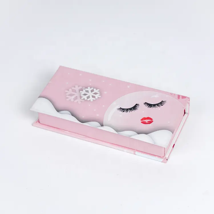 Индивидуальный логотип оптом 3d норковые розовые пустые бумажные ресницы упаковочные коробки для ресниц