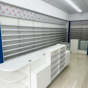 Comptoir de caisse en bois d'occasion pour supermarché, marché africain, magasin de détail - Product Image 6
