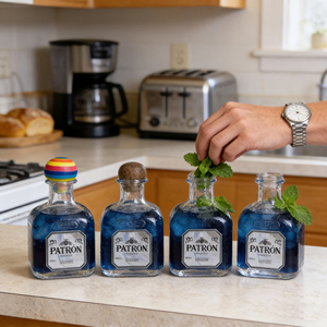 Bouteille en plastique personnalisable pour tequila, verre à cocktail tendance - Product Image 2