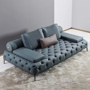 Divano Super grande di fascia alta italiano Super profondo salotto ampio divano da soggiorno Set di divani componibili in pelle moderna di lusso - Product Image 1