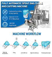 Machine automatique rotative de remplissage et de bouchage de sachets préformés avec insertion de bec verseur pour produits alimentaires et liquides