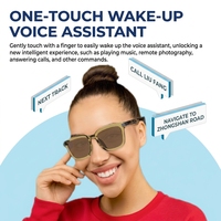 Gafas de Audio Inteligentes con Traducción por IA, Sonido Estéreo, Cancelación de Ruido, Asistente de Voz, Gafas de Sol Anti-UV, Auriculares 5.3