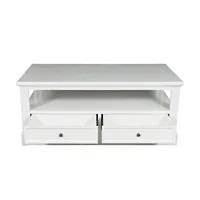 Table basse personnalisable à 2 tiroirs - Table basse décorative moderne de 120 cm pour salon