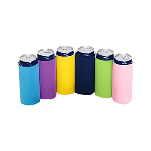 Manchons de refroidisseur de canettes minces en néoprène isolés pour canettes de soda à bière Camping et fêtes - Product Image 1