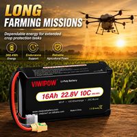 Baterai LiPo Drone 22.8V 16Ah 6S 10C High-Rate Khusus untuk Drone Penyemprot Pertanian, Kehutanan, dan Kebun