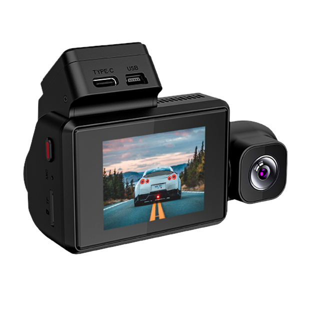 V3 Dual Camera Front and Inside Cabin Full HD 4K 1080P Dash Cam with WiFi and Built-in GPS