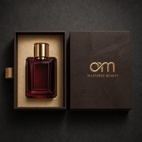 Boîte cadeau d'emballage de parfum personnalisée haut de gamme, boîte à tiroir texturée en relief avec insert en mousse, emballage de flacon de parfum carré en verre