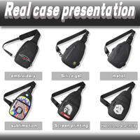 Custom Print Nylon Waterproof Daypack with Mobile Phone Chest Sling Shoulder Available Smell Proof Crossbody Bag