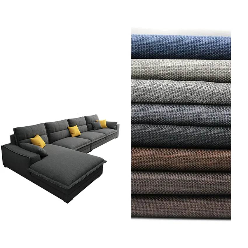 Trung Quốc Sofa Vải Dark Brown Upholstery Polyester Sofa Lanh 100% Vải Lanh Cho Ghế