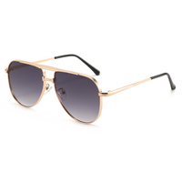 Twooo T1627 Nouvelles lunettes de soleil unisexes classiques rétro carrées à double pont, mode haut de gamme, protection solaire