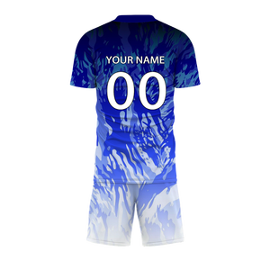 ชุดวอร์มฟุตบอลพิมพ์ลายตามสั่ง แขนสั้น ผ้าระบายอากาศดี ดีไซน์สไตล์ทีม - Product Image 3