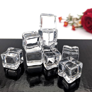 Transparent Square Fake Ice Cubes Reusable <b>Plastic</b> Artificial Ice <b>Blocks</b> for Photography Shop Home Display Decoration - Product Image 4