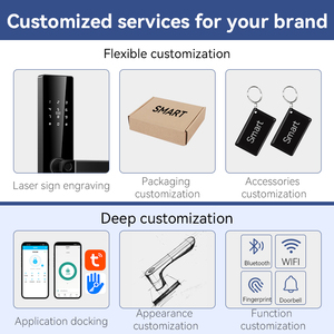 Kasman Serrure de porte en bois empreinte digitale électronique Tuya TTlock Nfc Ensembles de serrures de porte intelligentes pour la maison avec Wifi - Product Image 6