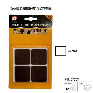 Protezioni Adesive per Gambe di Tavoli Erp 38mm, Confezione da 4, in Feltro Marrone - Product Image 1